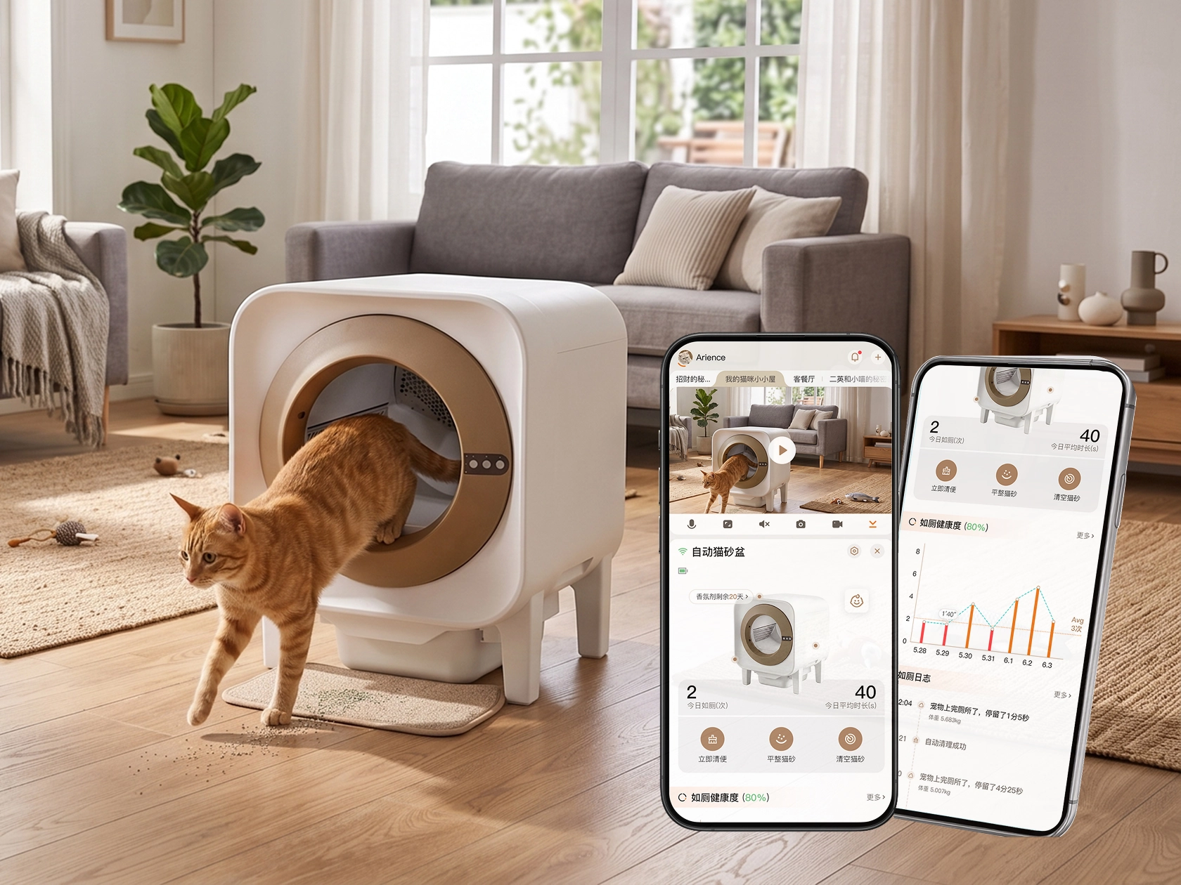 Smart litter box monitoring toileting and weight